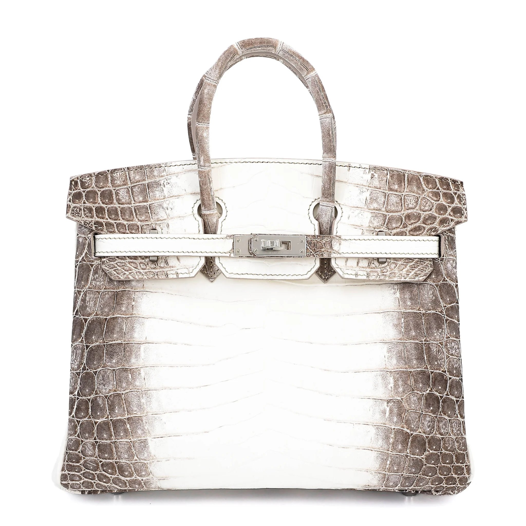 Unused ( Rank NS ) HERMÈS Limited Edition Birkin 25 Himalaya Matte Niloticus Crocodile Palladium hardware U (2022)