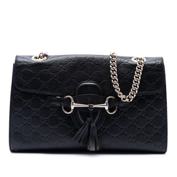 Calf Leather Medium Guccissima Emily Shoulder Bag