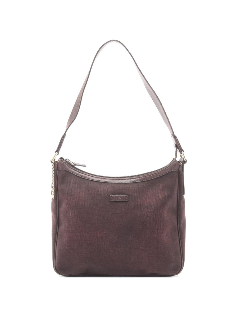 2000s canvas leather shoulder bag
