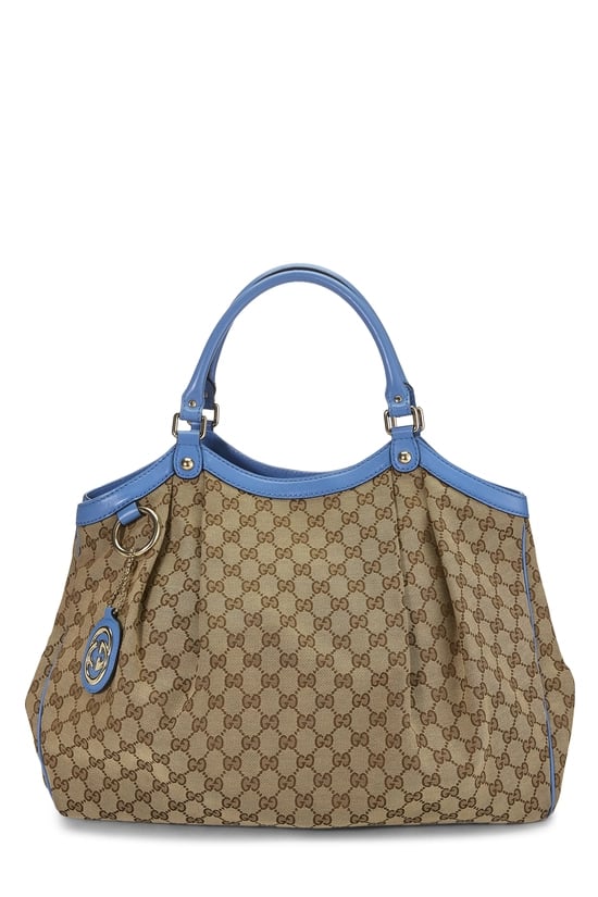 Blue Original GG Canvas Sukey Tote Large