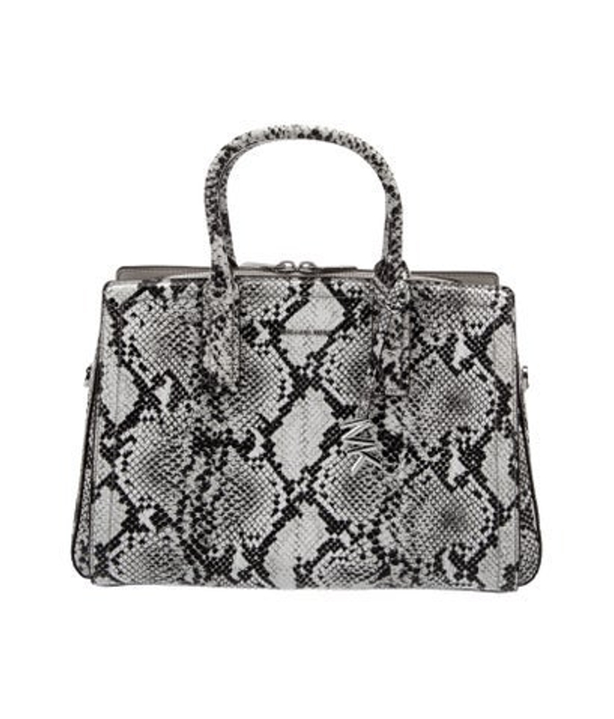 Michael Michael Kors Michael Kors Embossed Leather Top Handle Bag W Tags