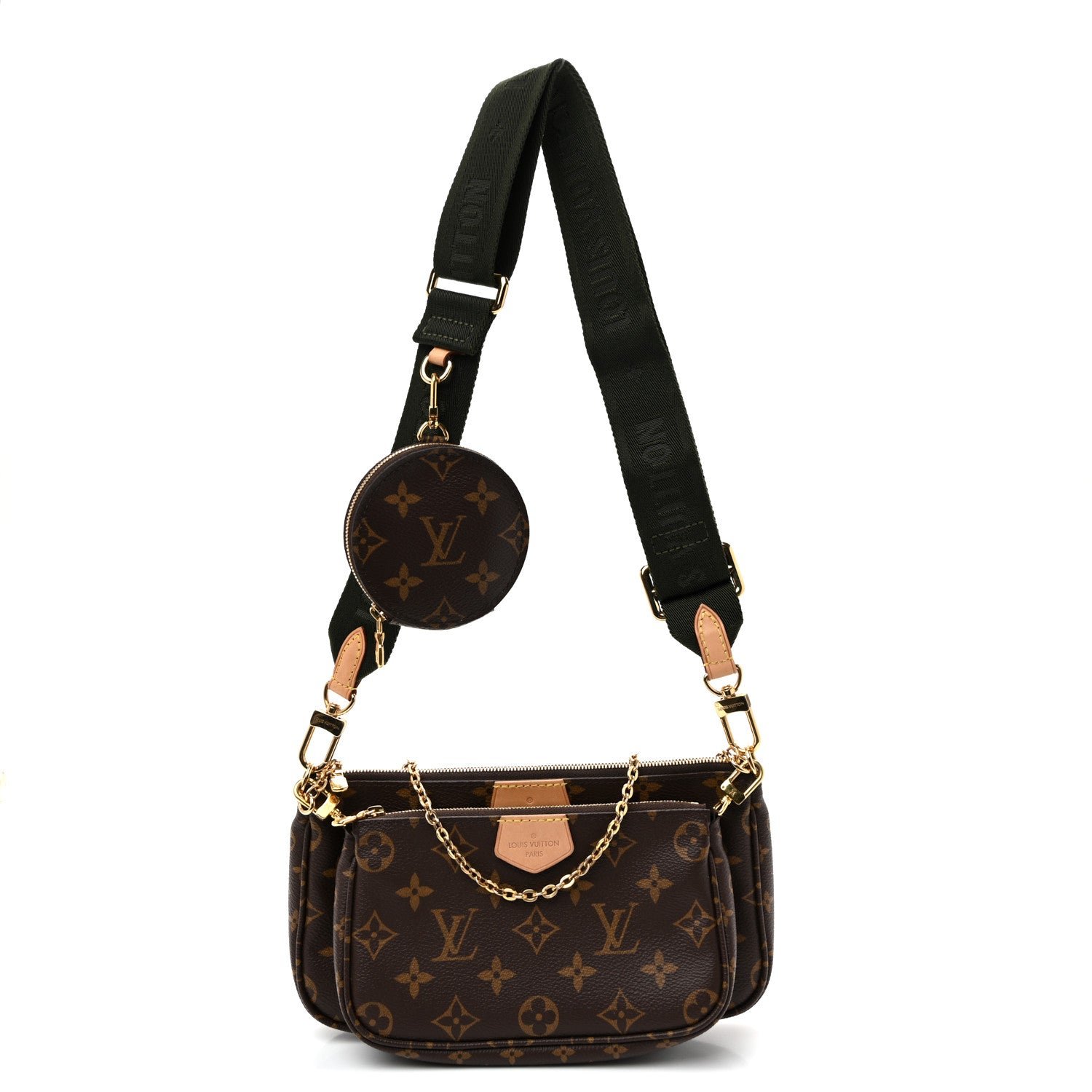 Louis Vuitton Monogram Multi Pochette Accessories Kaki Kaki