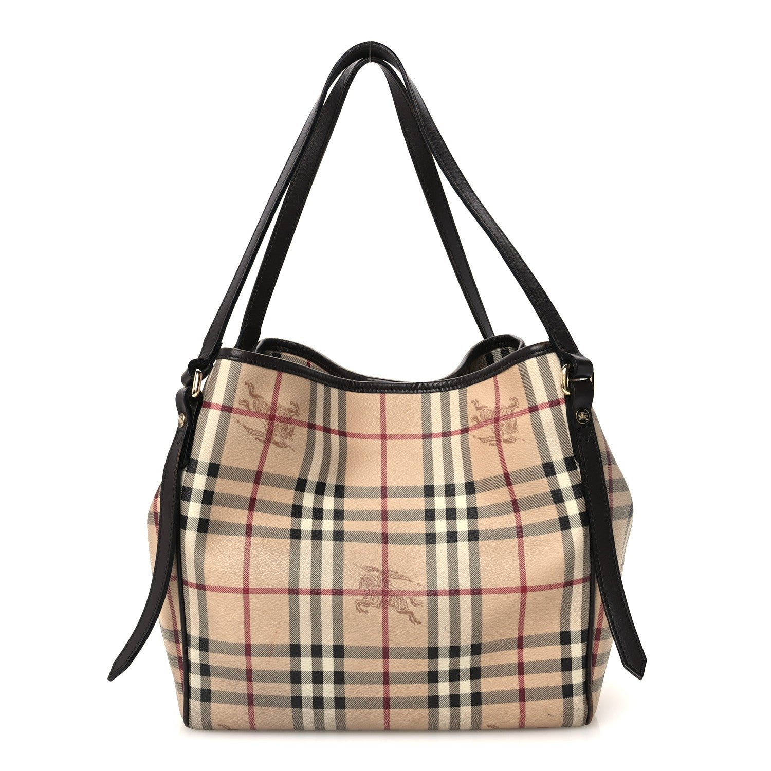 Burberry Haymarket Check Small Canterbury Tote Chocolate