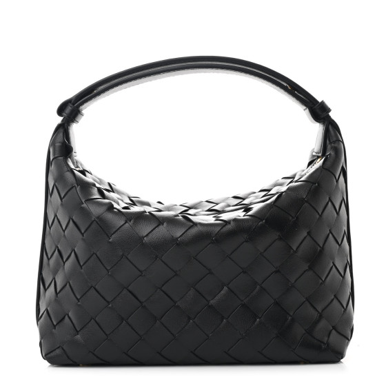 Bottega Veneta Calfskin Nappa Intrecciato Mini Wallace Black