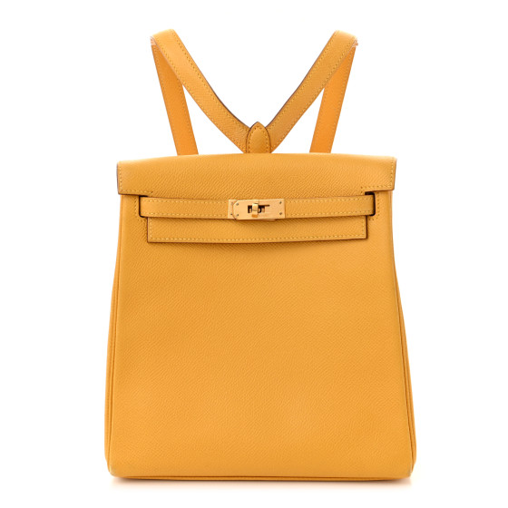 Hermes Courchevel Kelly Ado 20 Backpack Jaune