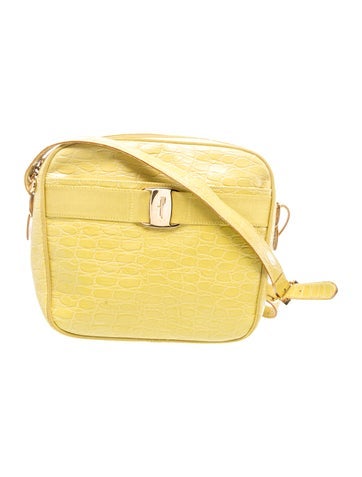 Ferragamo Embossed Leather Crossbody Bag