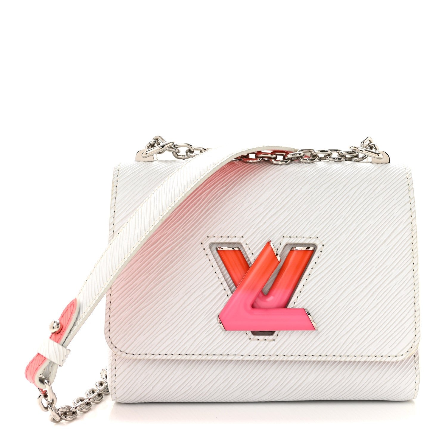 Louis Vuitton Epi Twist Braided Strap Shoulder Bag PM White PInk