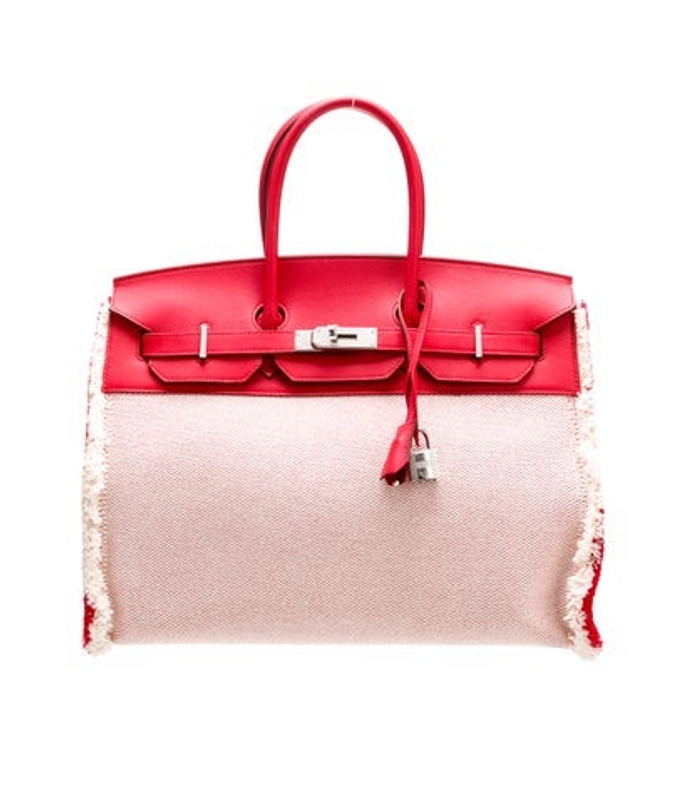 Hermes 2022 Limited Edition Toile Swift Fray Fray Birkin 35