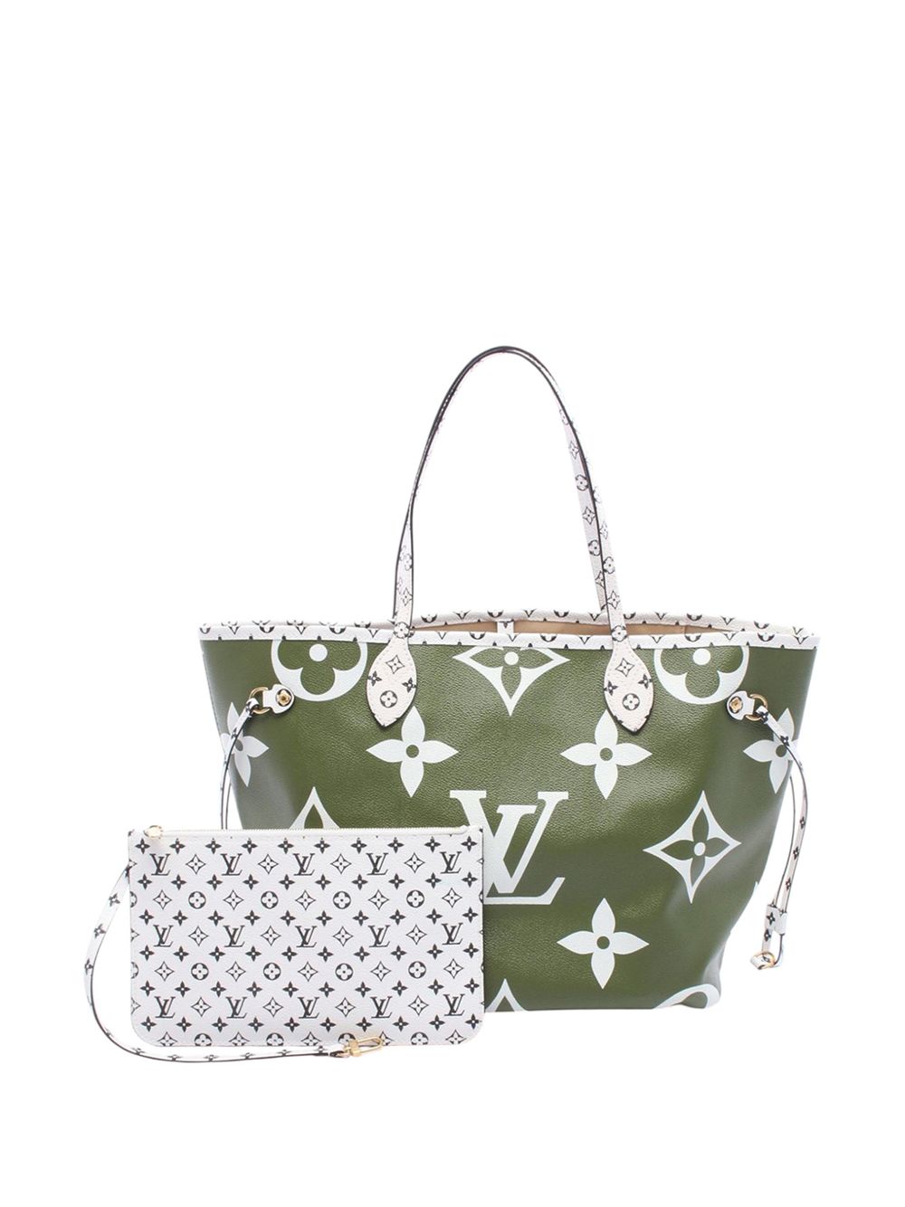 2019 Bicolor Monogram Giant Neverfull MM tote bag