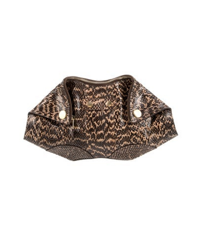 Alexander McQueen Mcqueen Snakeskin De Manta Clutch