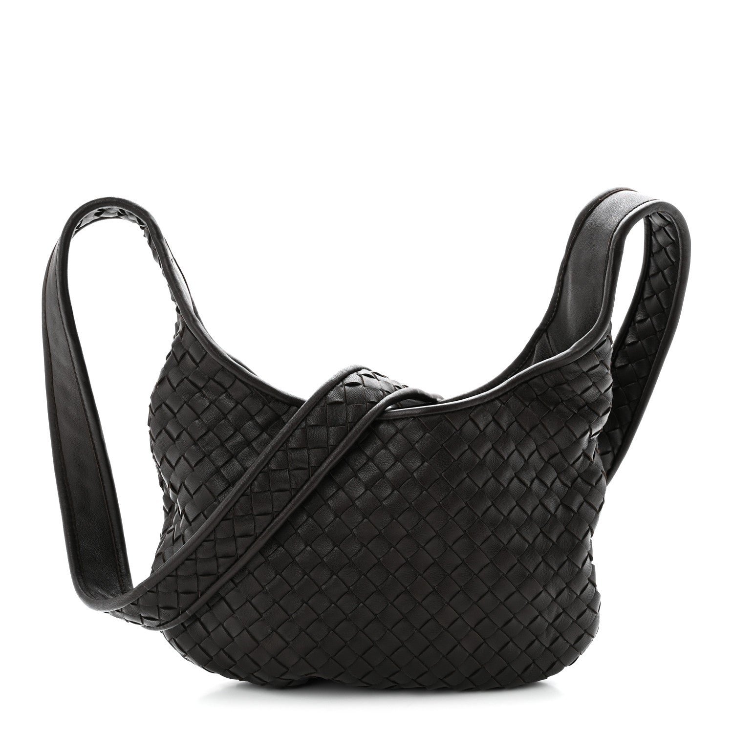 Bottega Veneta Nappa Intrecciato Small Veneto Crossbody Bag Fondant