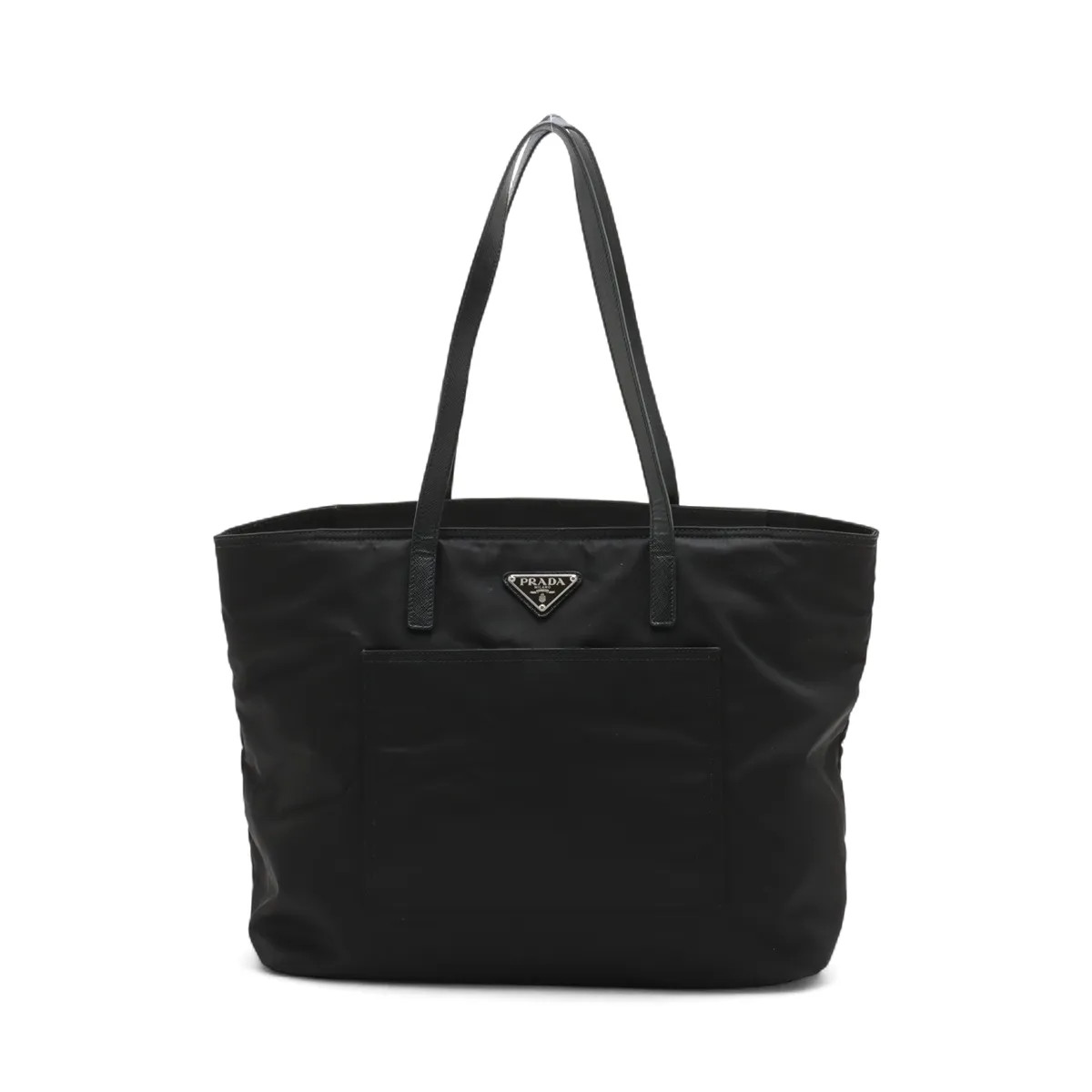 Prada Tessuto nylon x leather Tote bag Black