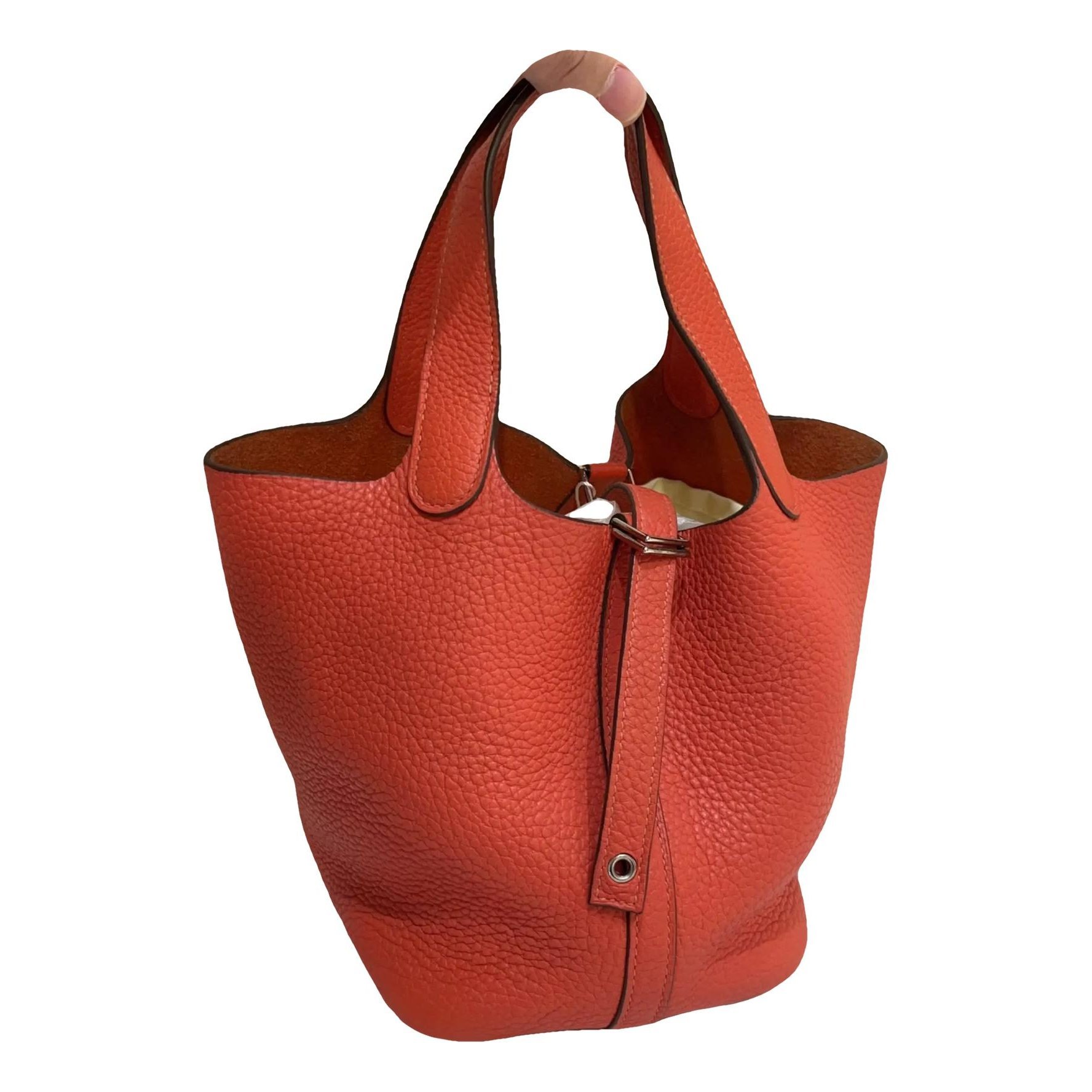 Picotin leather tote