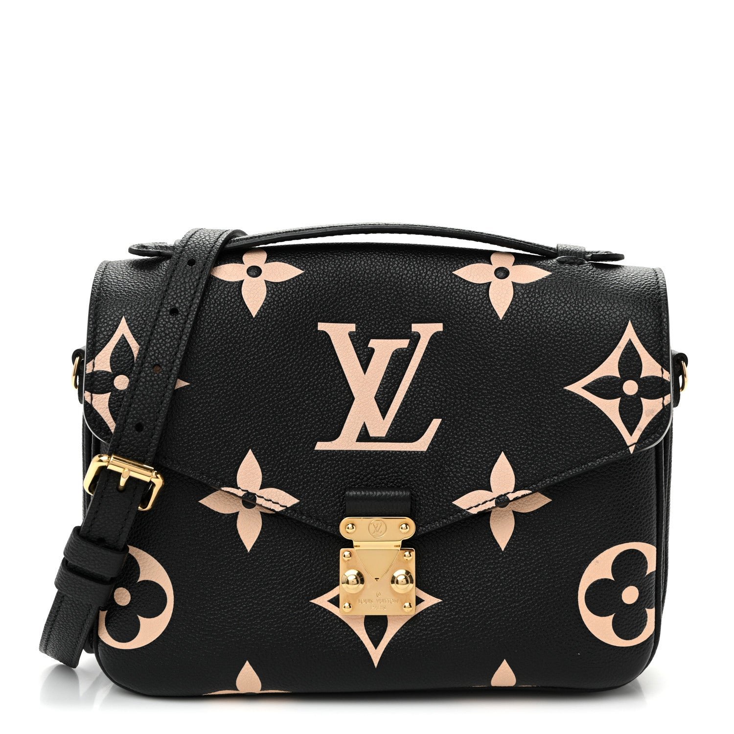 Louis Vuitton Empreinte Monogram Giant Pochette Metis Black Beige Black Beige