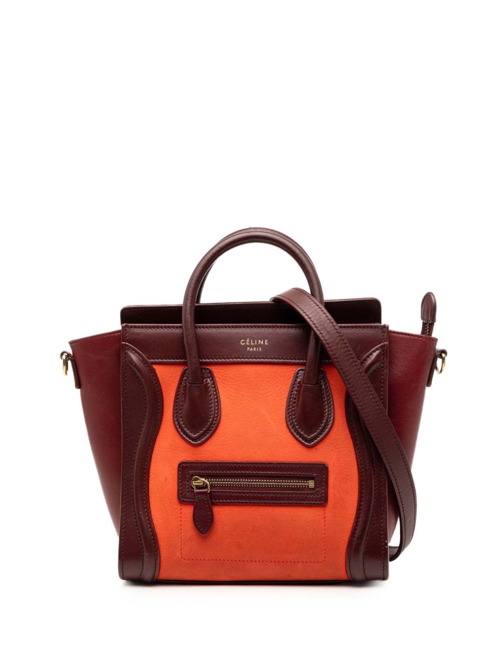 2014 Nano Tricolor Nubuck and Calfskin Luggage Tote satchel