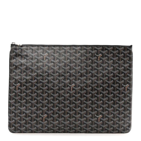Goyard Goyardine Senat Pochette GM Black Gold