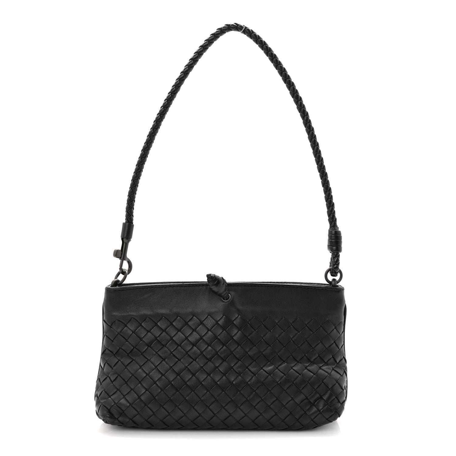 Bottega Veneta Nappa Intrecciato Mini Shoulder Bag Black