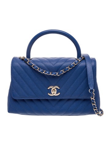 Small Chevron Coco Handle Bag