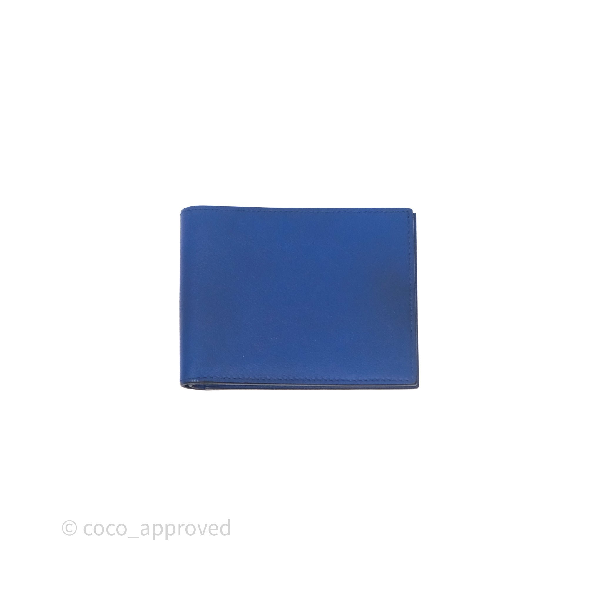 Hermes Portefeuille Citizen Twill Wallet Veau Evercolor Blue