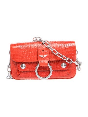 Embossed Leather Crossbody Bag