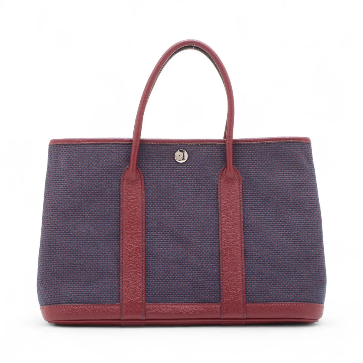 Hermès Garden Party 30 TPM Twalk Criss Cross x Buffle ROUGE ASH X BLUE Silver Me