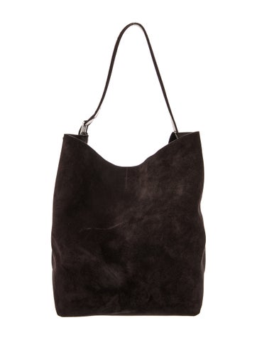 Suede Brown Belted Suede Tote bag XL