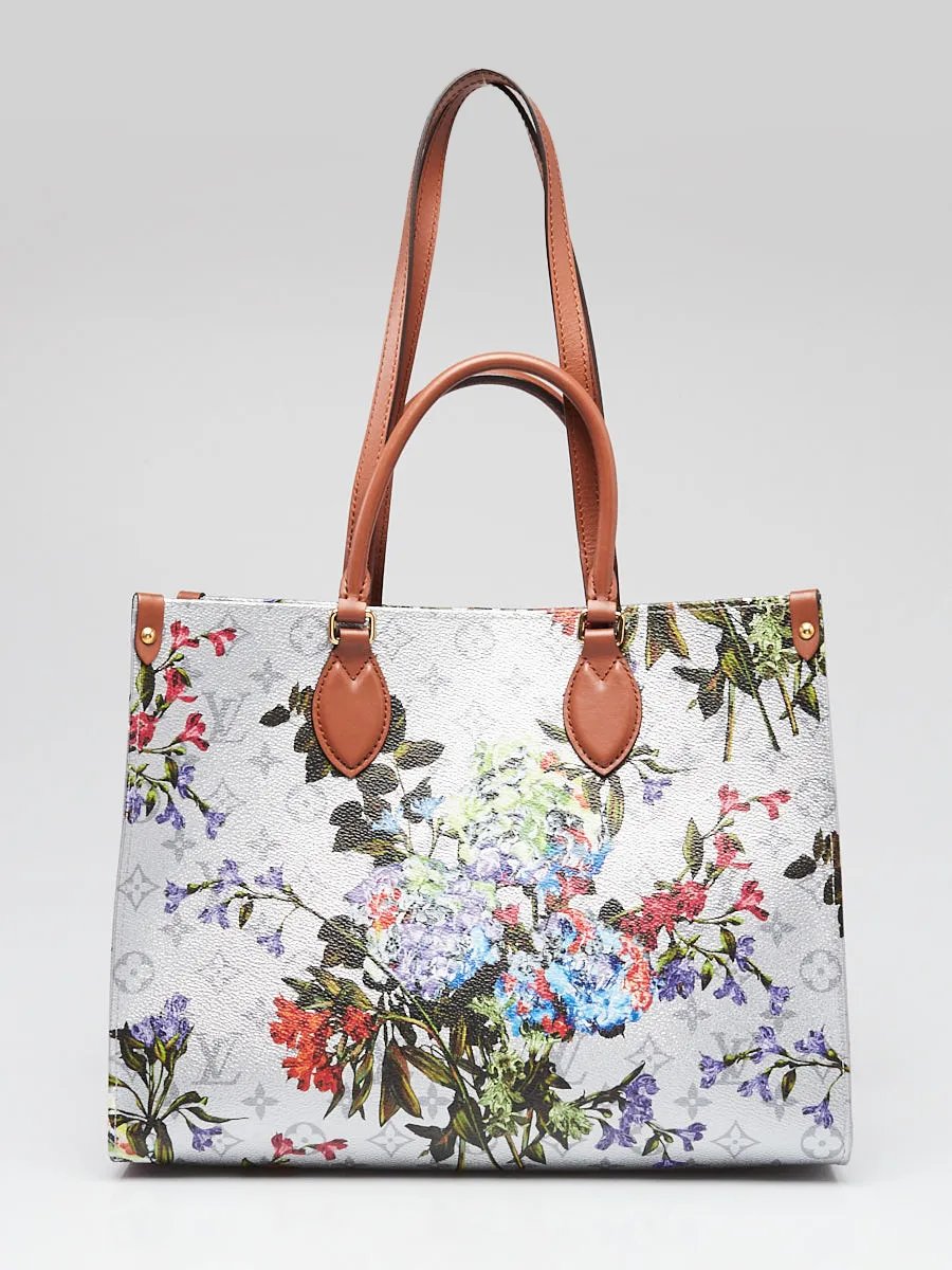 Louis Vuitton Metallic Silver Monogram Canvas Garden Onthego MM Bag