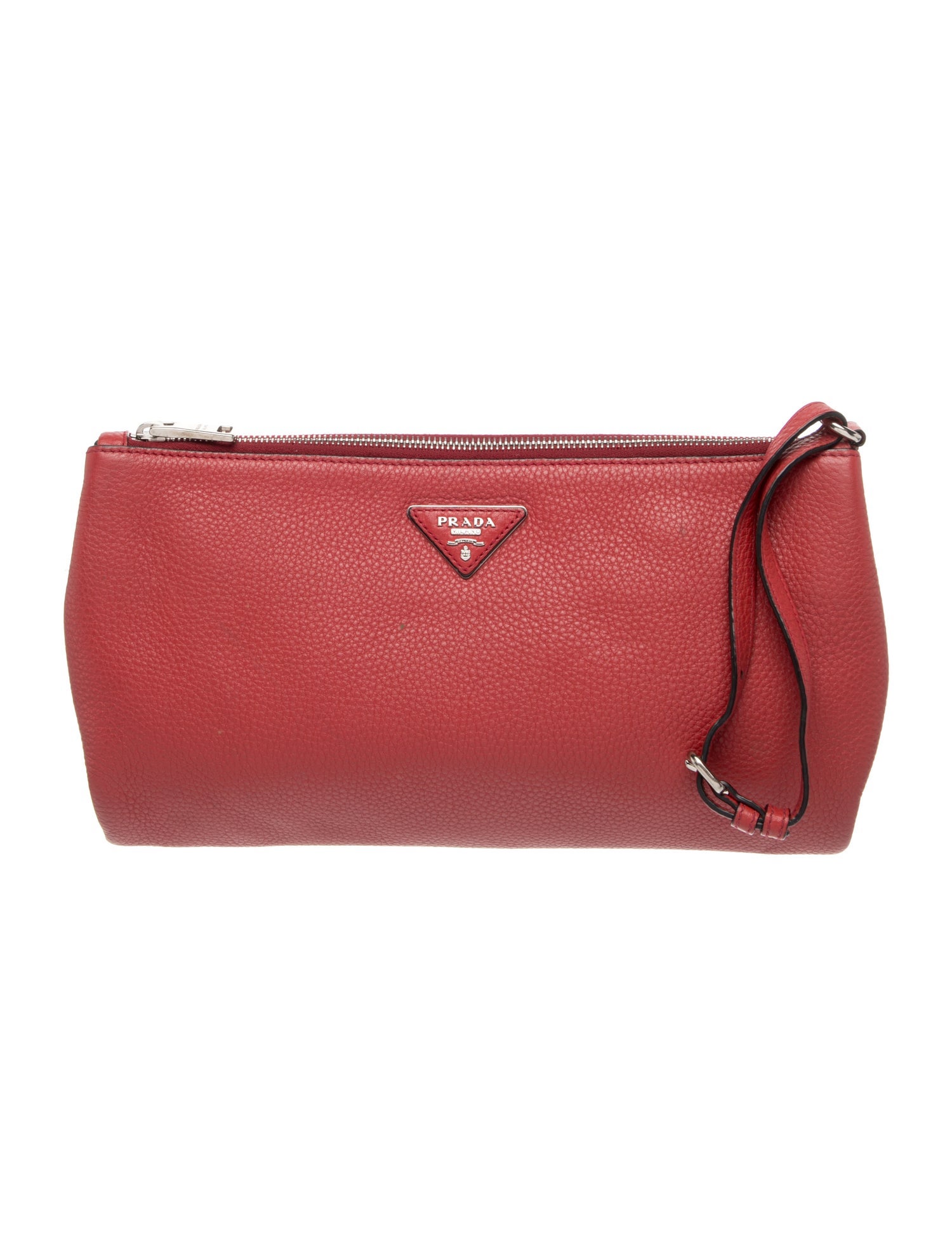 Enameled Metal Triangle Clutch