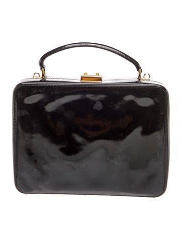 Patent Leather Top Handle Bag Vintage