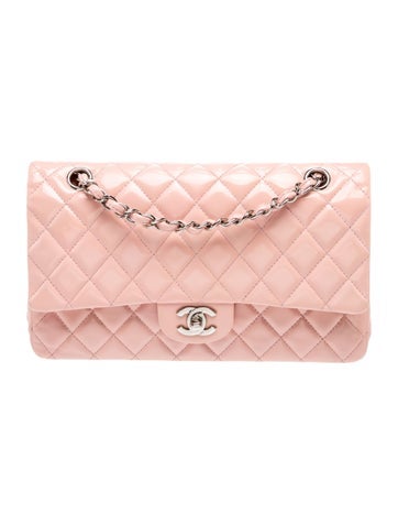 Quilted Patent Classic Medium Double Flap Bag