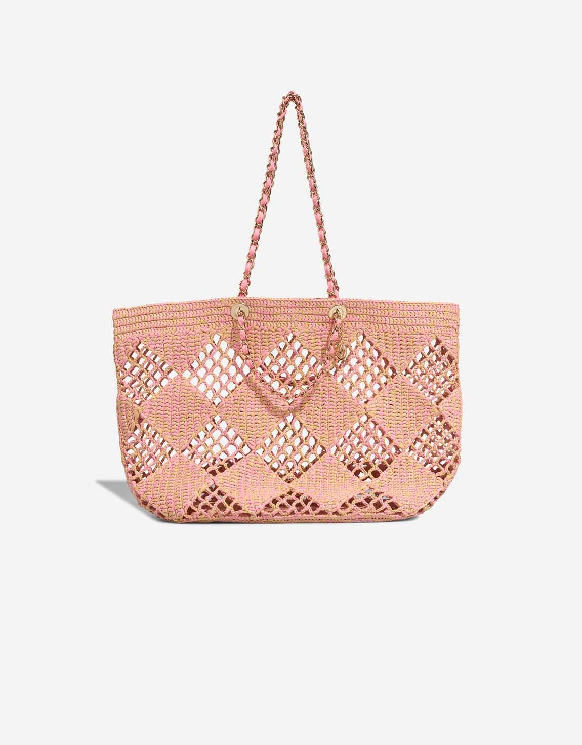 
		Shopping Tote Large Raffia / Lamb Beige / Pink    