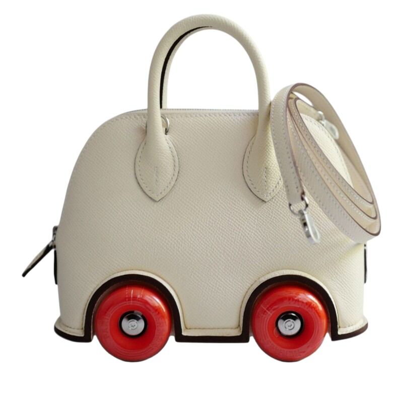 Hermes Nata and Orange Epsom Bolide on Wheels Palladium Hardware, 2026