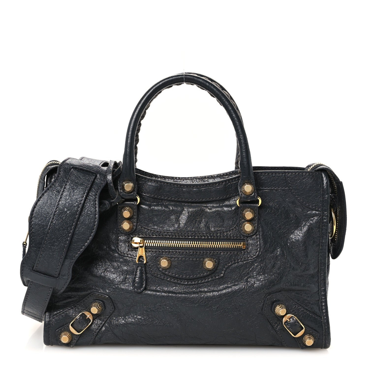 Balenciaga Agneau Giant 12 Gold Hardware S City Gris Fossile