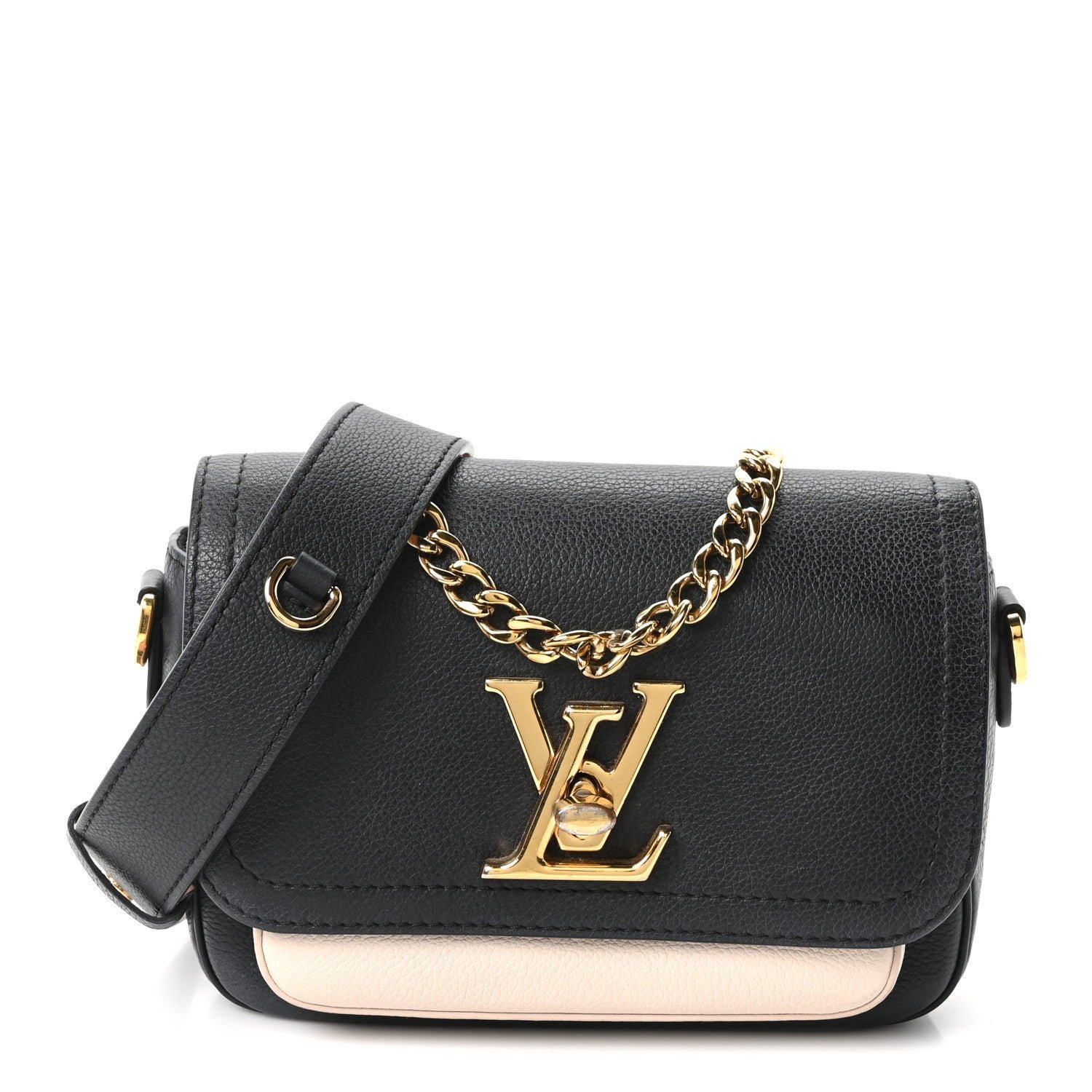 Louis Vuitton Grained Calfskin Lockme Tender Black