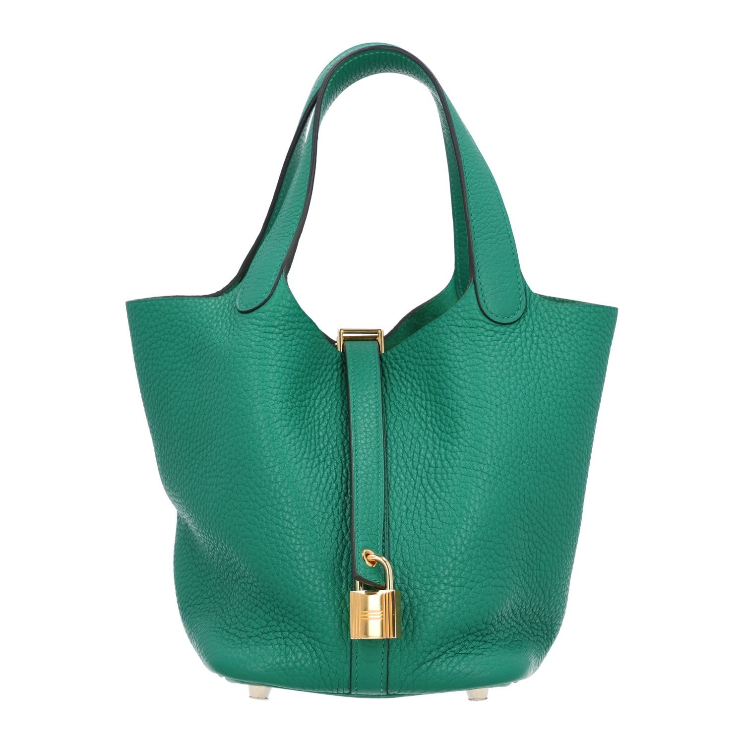 Hermes Taurillon Clemence Picotin Lock 18 PM Vert Vertigo