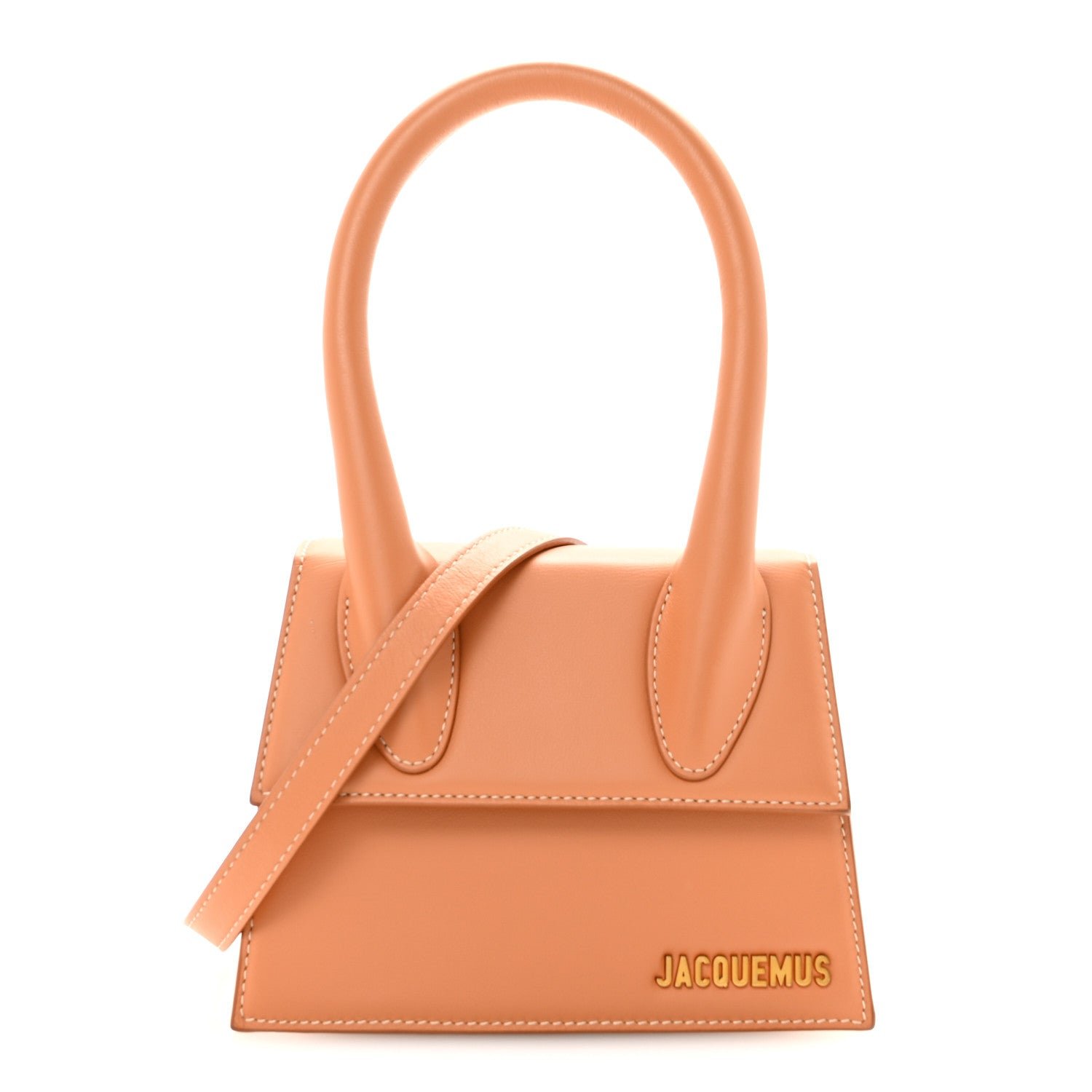 Jacquemus Smooth Calfskin Le Chiquito Moyen Terracotta