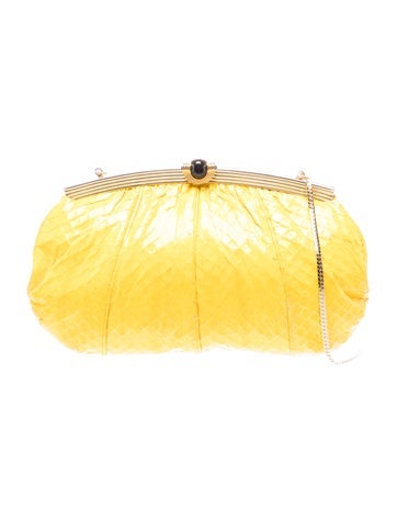 Embossed Leather Evening Bag