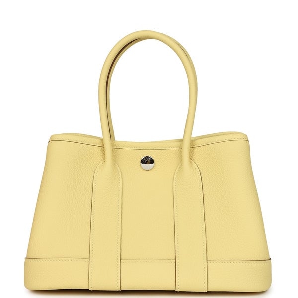 Hermes Hermes Garden Party Neo 23 Jaune Poussin Togo Palladium Hardware