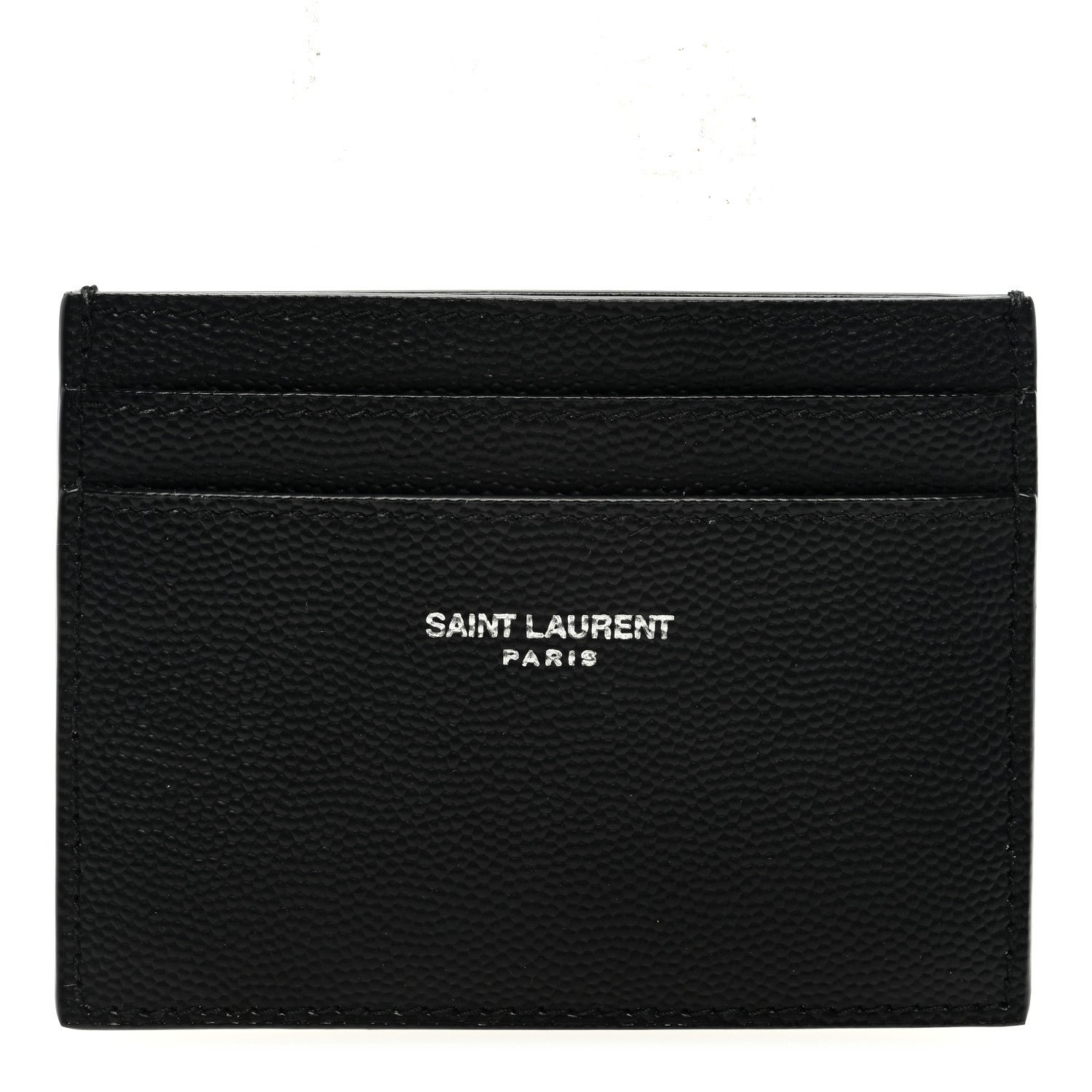 Saint Laurent Grain De Poudre Card Case Black