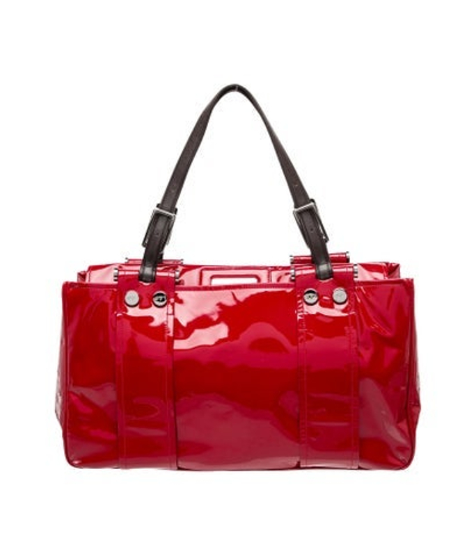 Roger Vivier Vivier Patent Leather Top Handle Bag