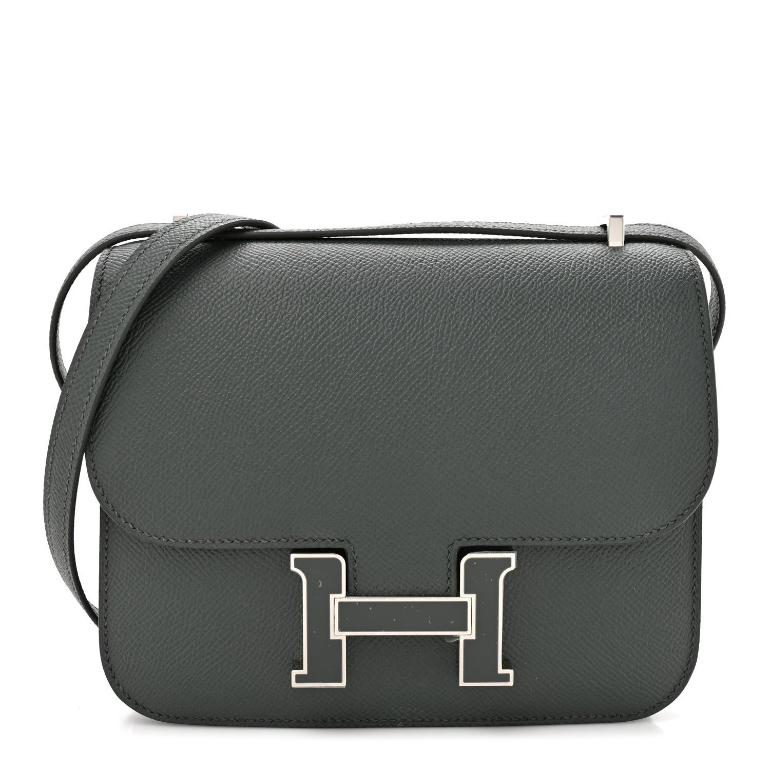 Hermes Epsom Enamel Constance 18 Vert Mangrove
