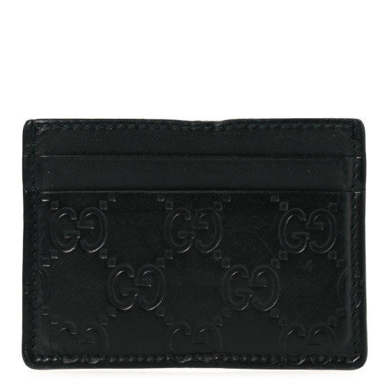 Gucci Guccissima Card Holder Black