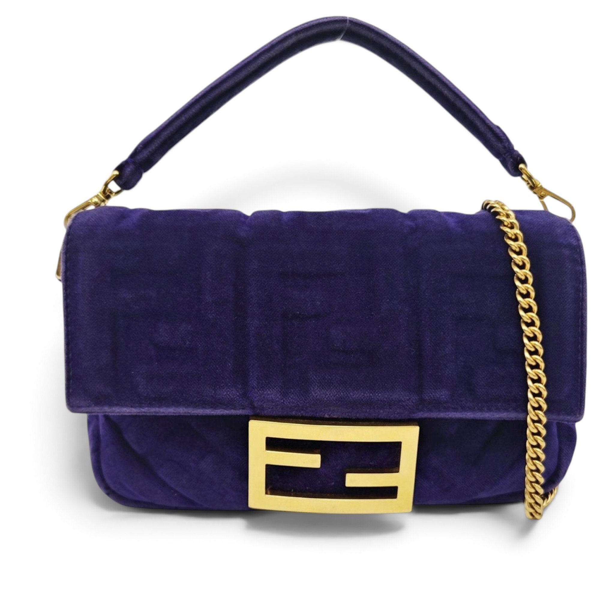 Baguette velvet handbag