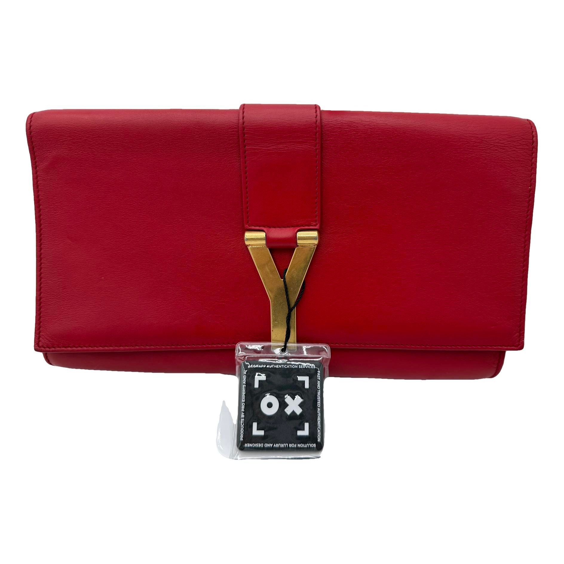 Leather clutch bag