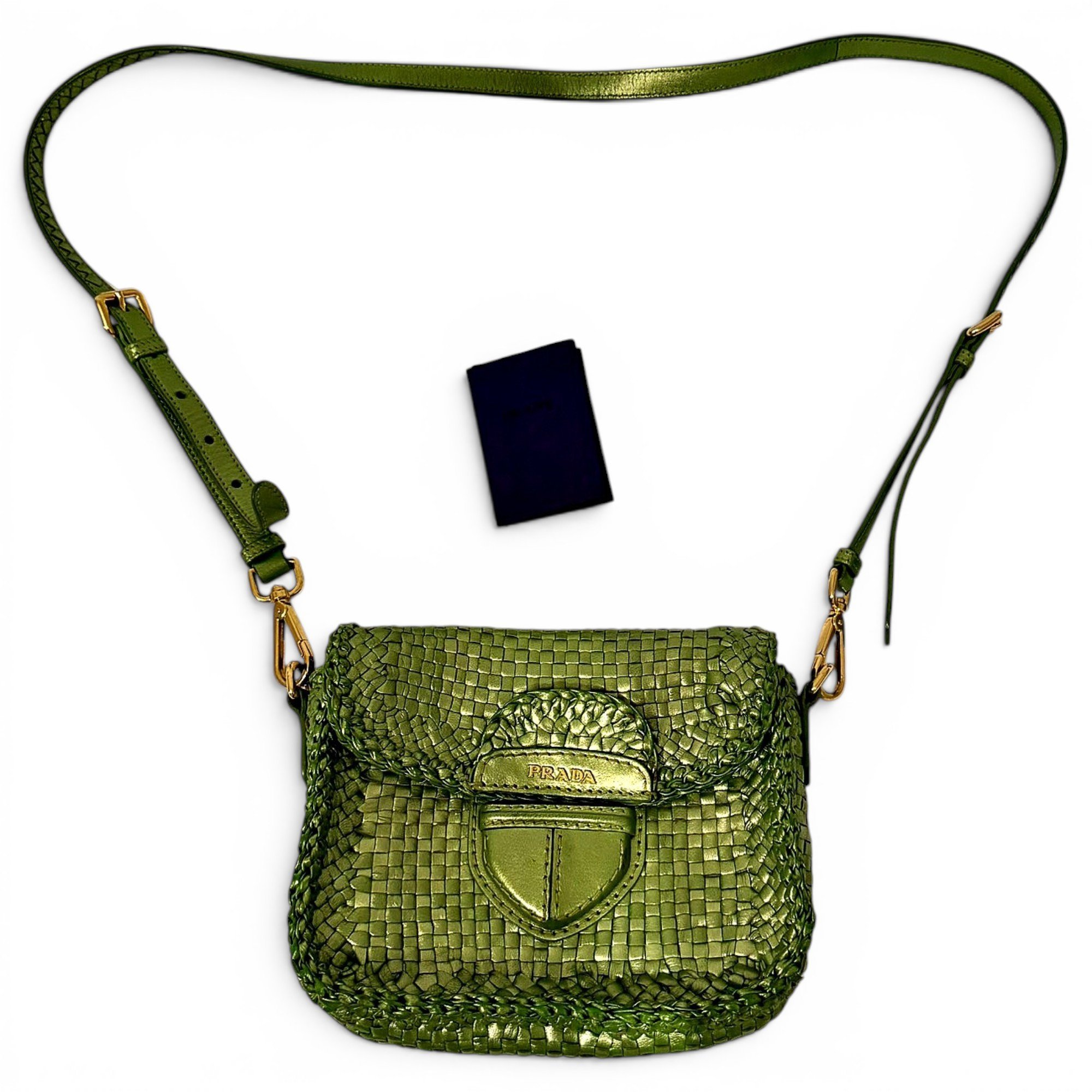 Madras leather crossbody bag