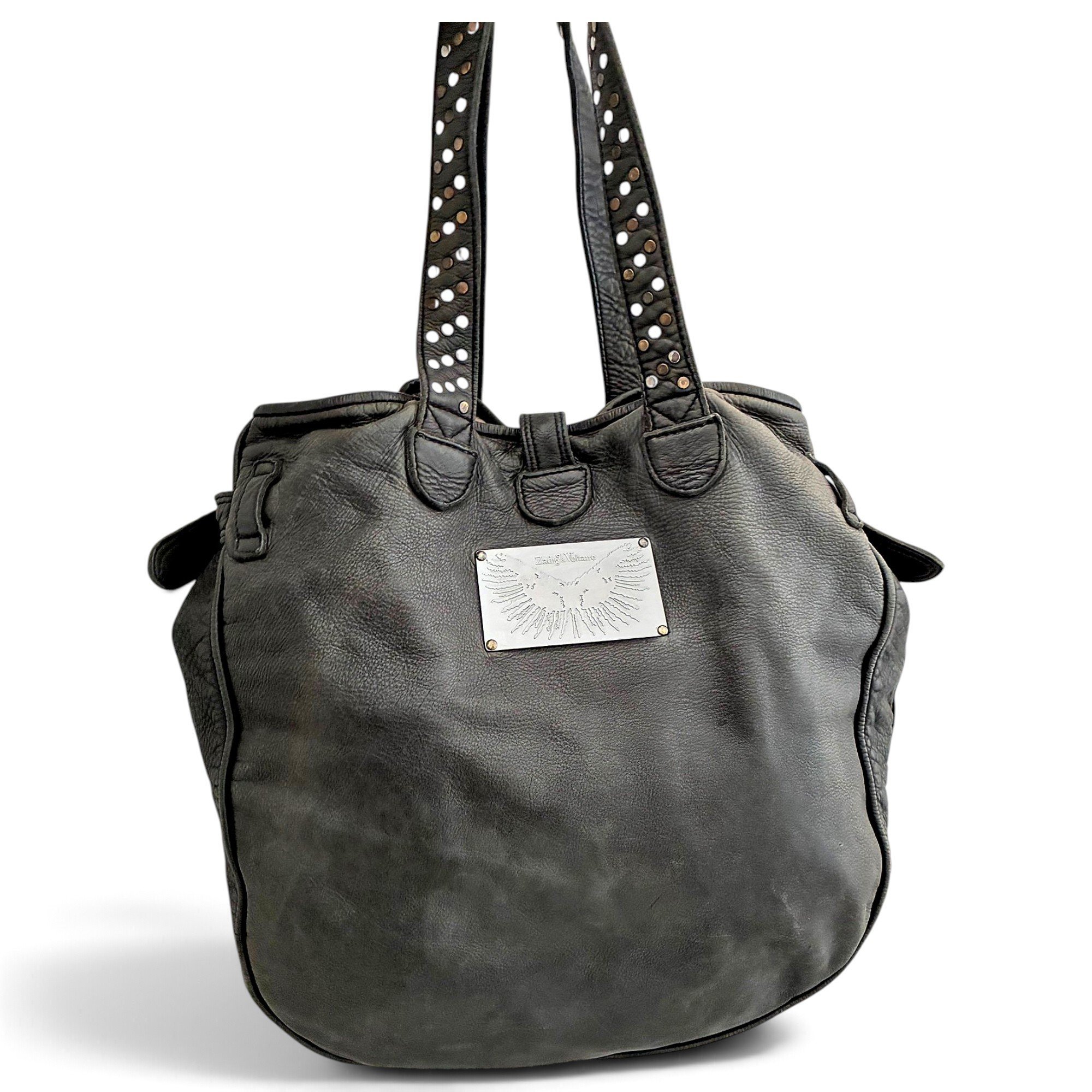 Rock leather crossbody bag