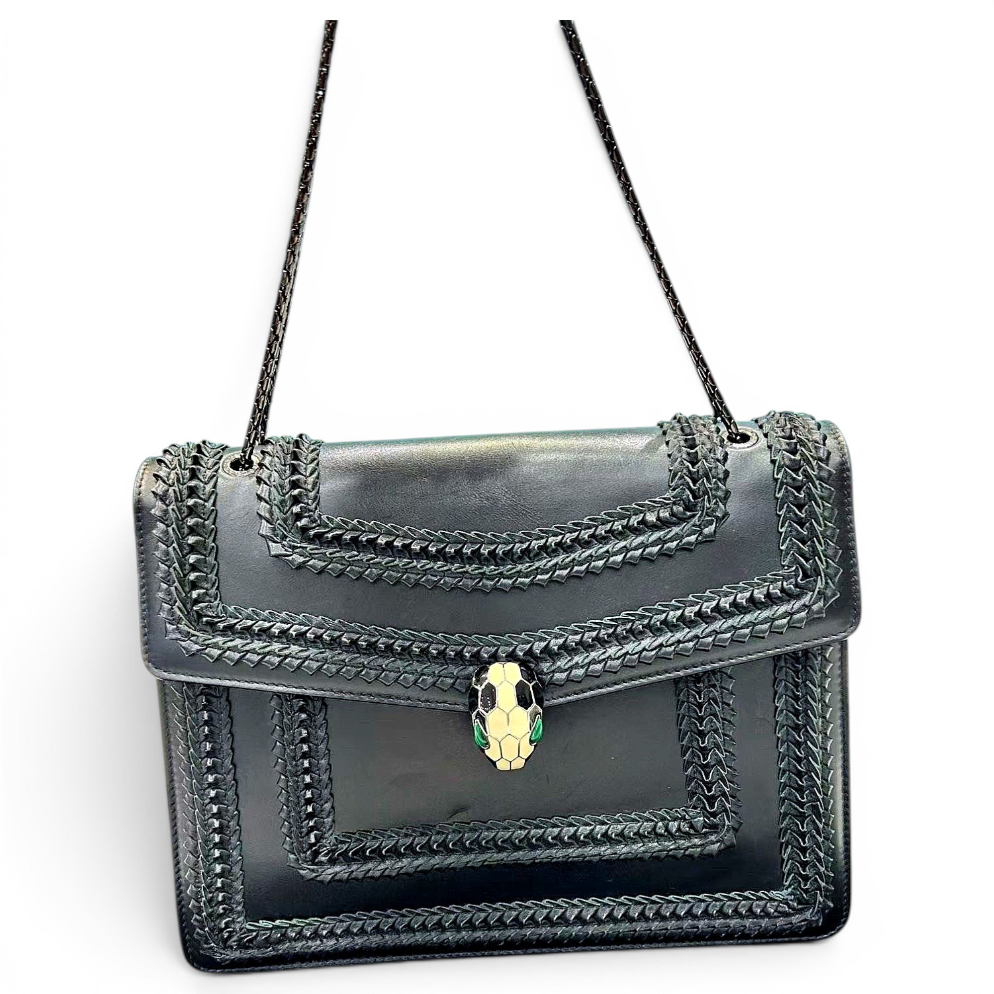 Serpenti leather handbag