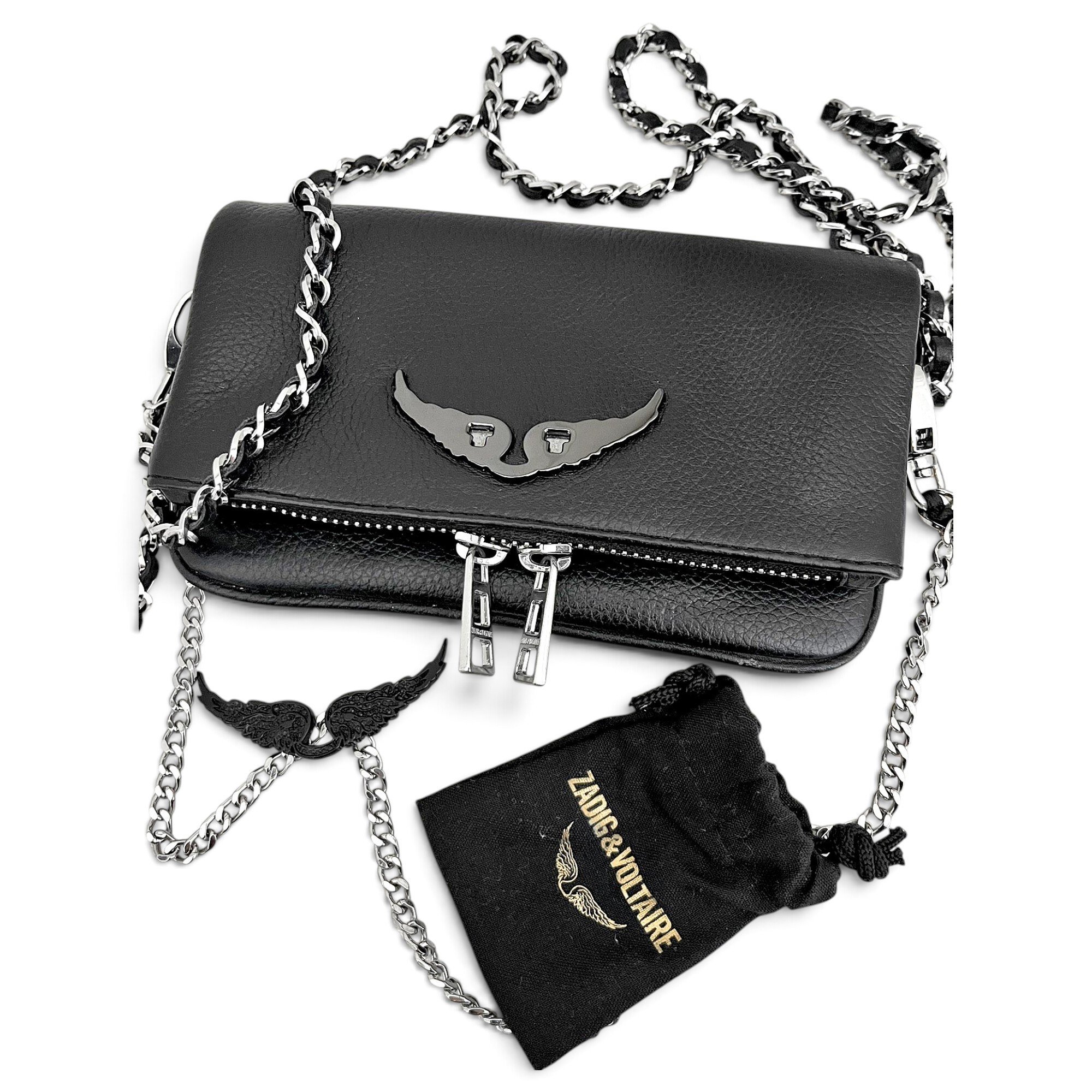 Rock leather crossbody bag