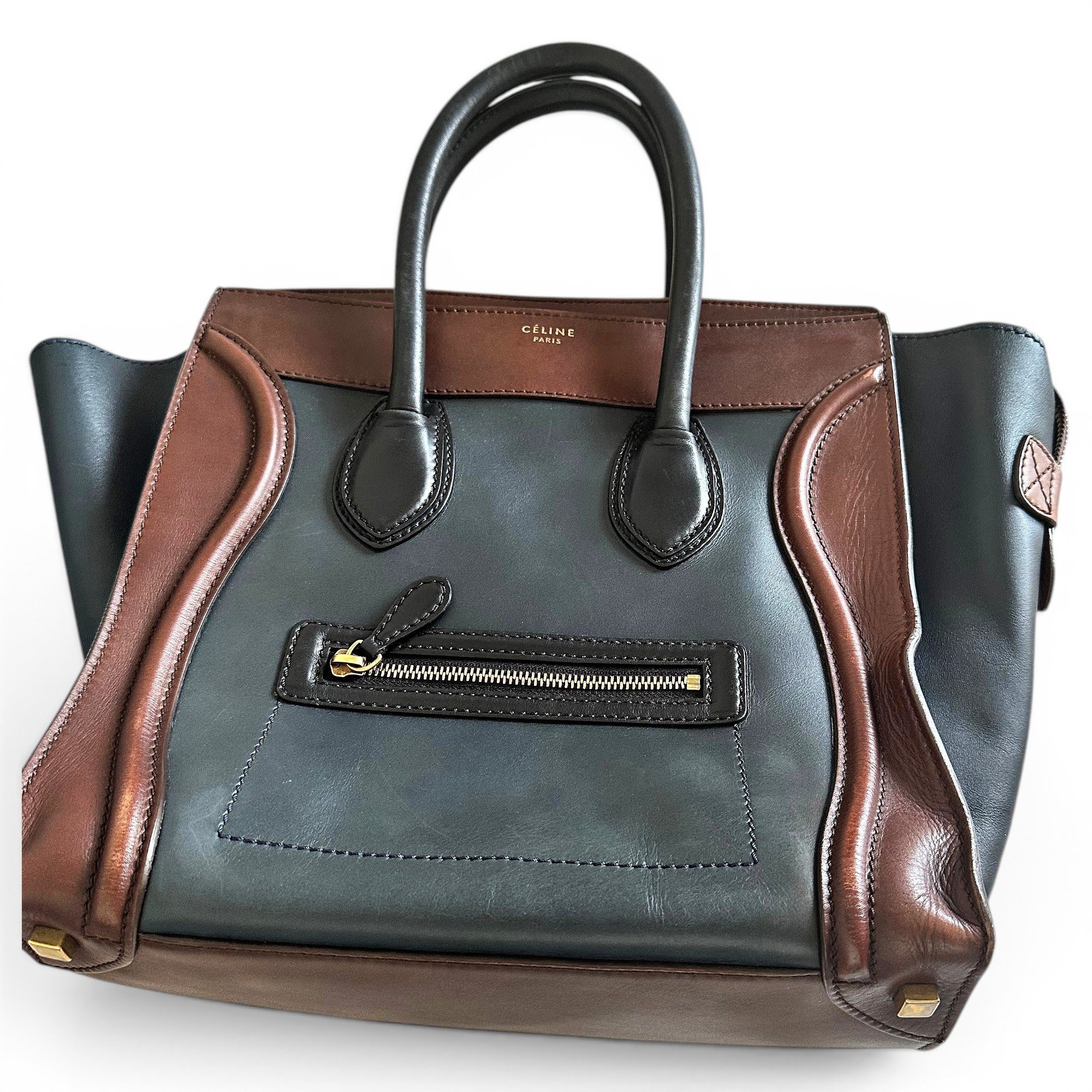 Luggage leather handbag