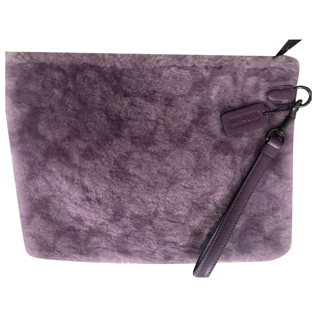 Faux fur clutch bag
